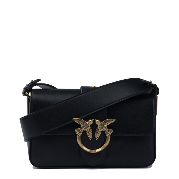 Love One Mini Soft Leather Crossbody - Black
