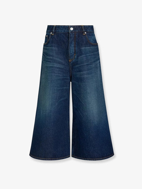 Alaia Blue denim Bermuda shorts - Dock Blue