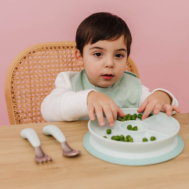 OXO Tot Stick & Stay Suction Divided Plate for Toddlers