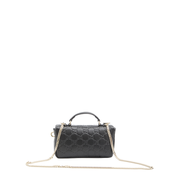 GG Milano Small Exotic Leathers Top Handle Bag - Black