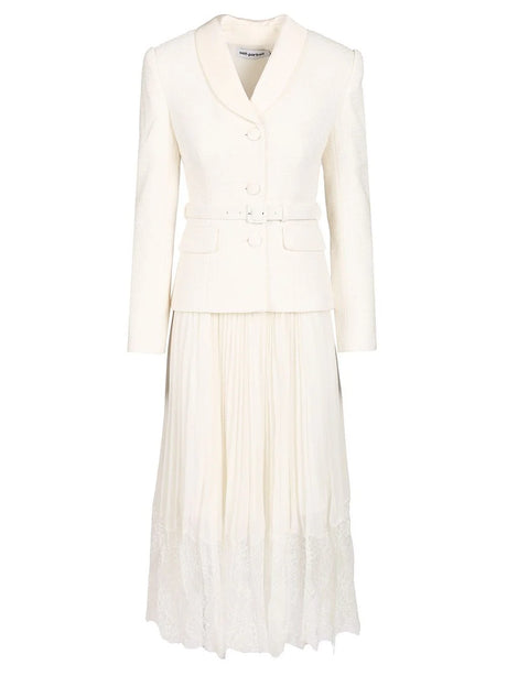 Self-Portrait Midi Dress - White