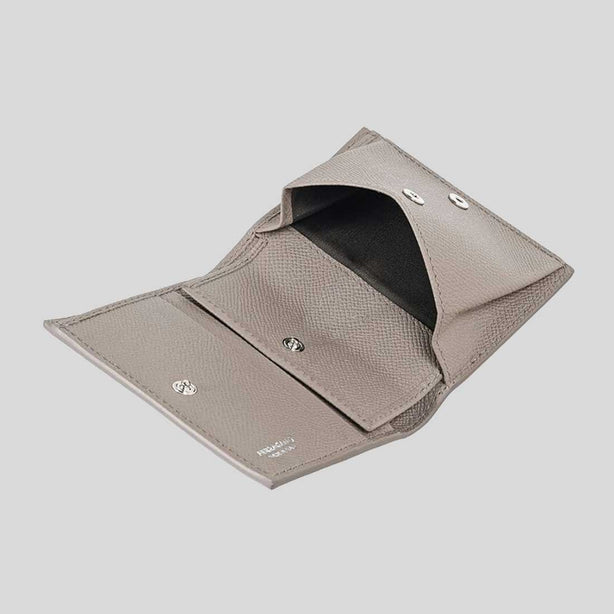 FERRAGAMO Gancini Compact Wallet Warm Taupe RS-795489