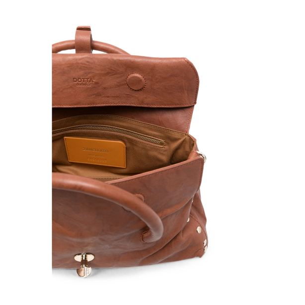 Dotta Officina Small Calf Leather Handbag - Brown