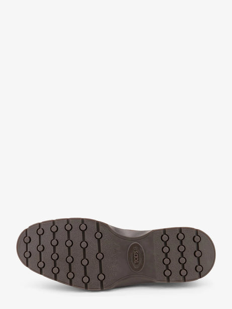 Tod'S Suede loafers with metal logo - Marrone