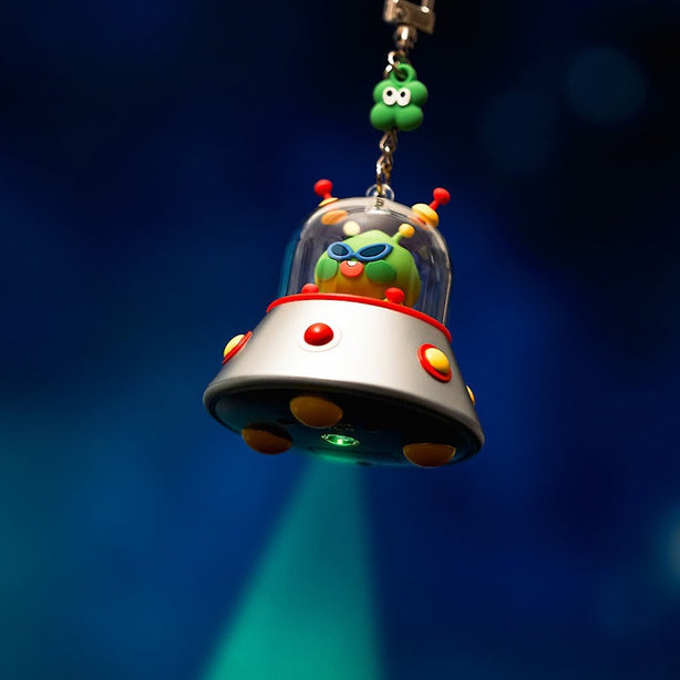 [LUCKY DELIVERY ALIEN] Kakao Friends UFO Beam Keyring(International Shipping)