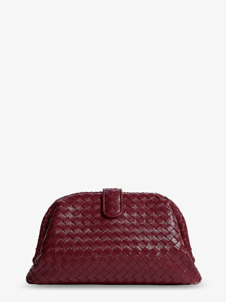 Bottega Veneta Lauren 1980 Intrecciato Leather Handbag - Lava Red-Brass V
