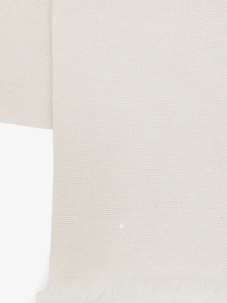 Brunello Cucinelli Cashmere and silk scarf - Bianco
