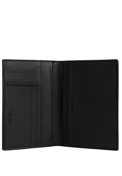 Coach Mens Passport Card Case In Signature Canvas - Charcoal/Black