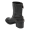 Black Dakota Biker-Style Boot With Vintage Effect