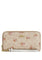 Coach Long Zip Around Wallet In Signature Canvas With Floral Print - Sand/Multi