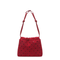 Romy Perforated Red Suede Pouch
