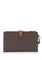 Michael Kors Jet Set Travel Large Double Zip Wristlet In Signature - Brown