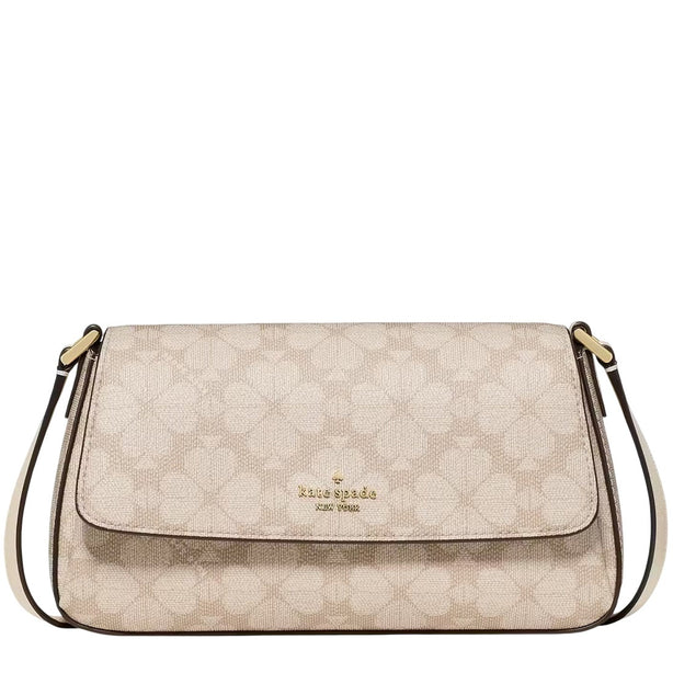 Kate Spade Sutton Spade Flower Mini Crossbody Bag - Dark Beige Moon Dust KO534