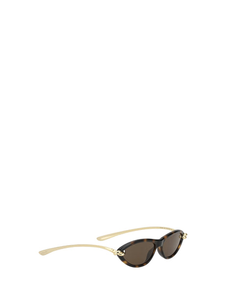 Bottega Veneta Sunglasses with knot - Havana-Gold-Brown