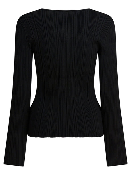 Self-Portrait Top with lace - Black