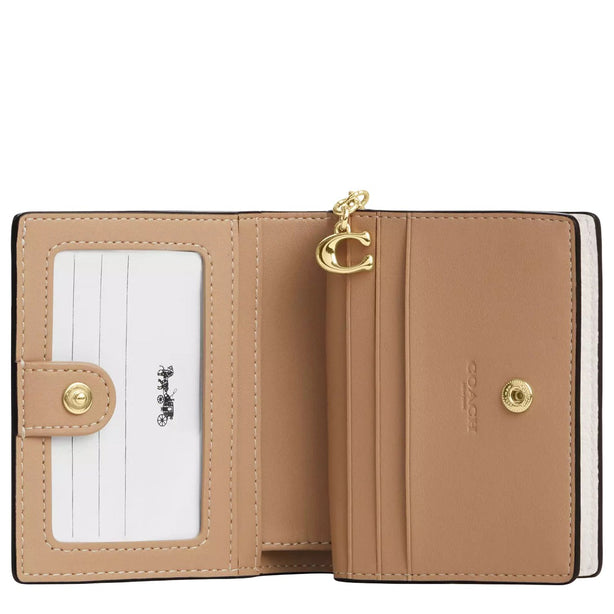 Coach Snap Wallet With Cherry Print - Chalk Multi CFA25