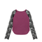 Cyclamen Panther 60 T-Shirt With Black Lace Sleeves