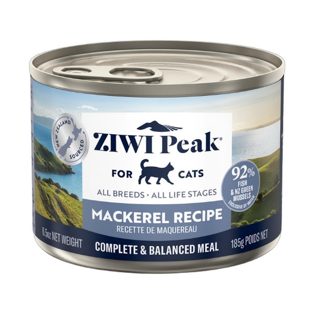 185g / 6.5oz Ziwi Peak Mackerel Cat Petfood Can