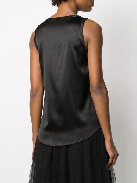 Stretch Silk Satin Top