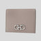 FERRAGAMO Gancini Compact Wallet Warm Taupe RS-795489