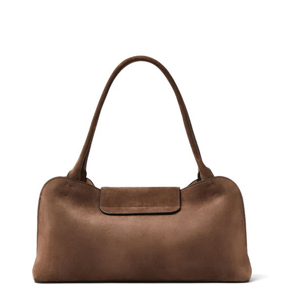 Vivian Medium Suede Shoulder Bag - Brown