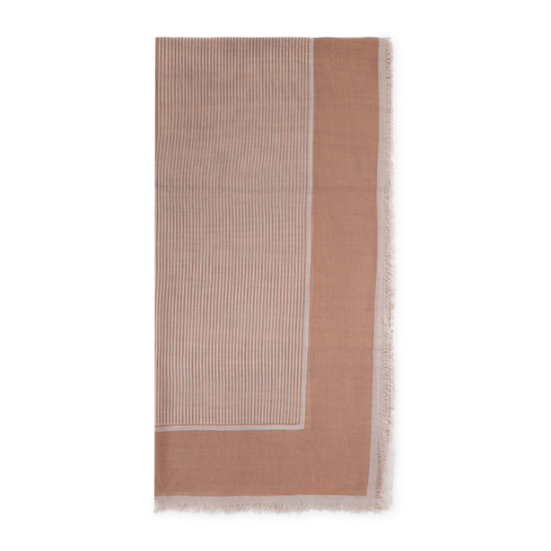 Saint Laurent Large Striped Carr Sienna Scarf