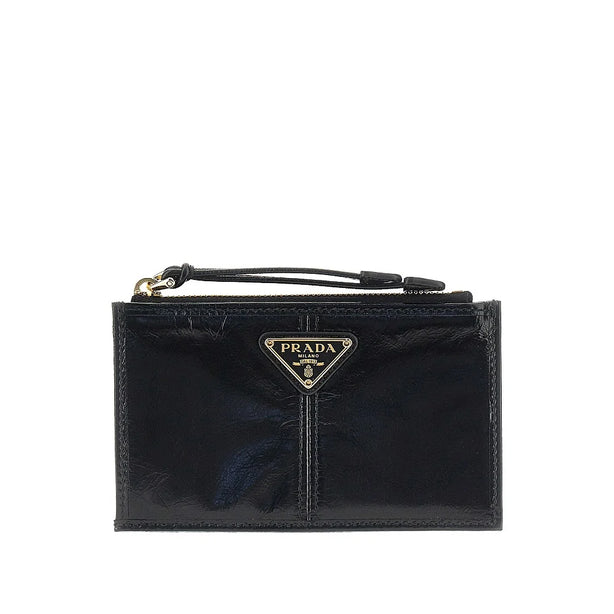 PRADA Soft Lux leather cardholder pouch
