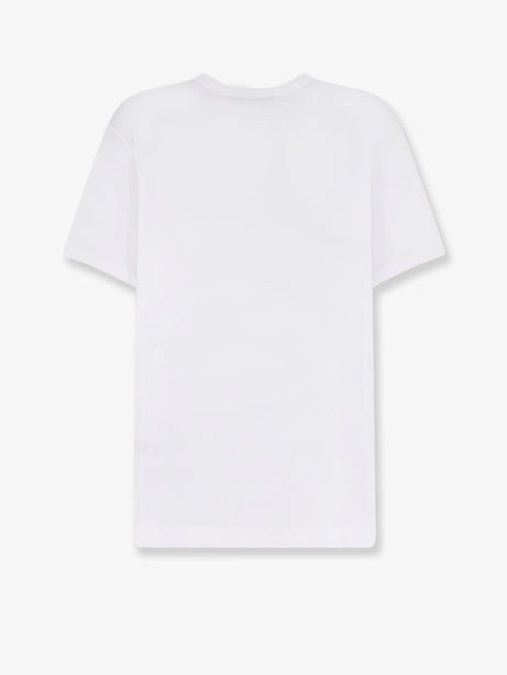 Dolce & Gabbana Cotton T-shirt with patch logo on the front - Bianco Ottico