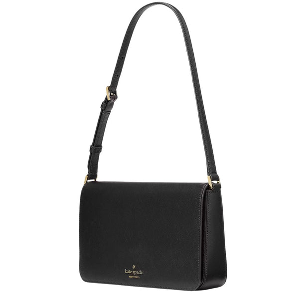 Kate Spade Staci Flap Medium Shoulder Bag - Black KF371