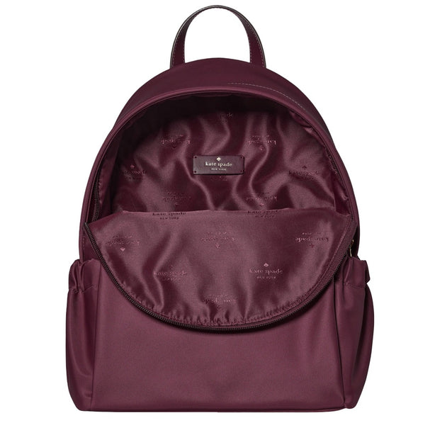 Kate Spade Carter Nylon Dome Backpack Bag - Deep Cherry KP110