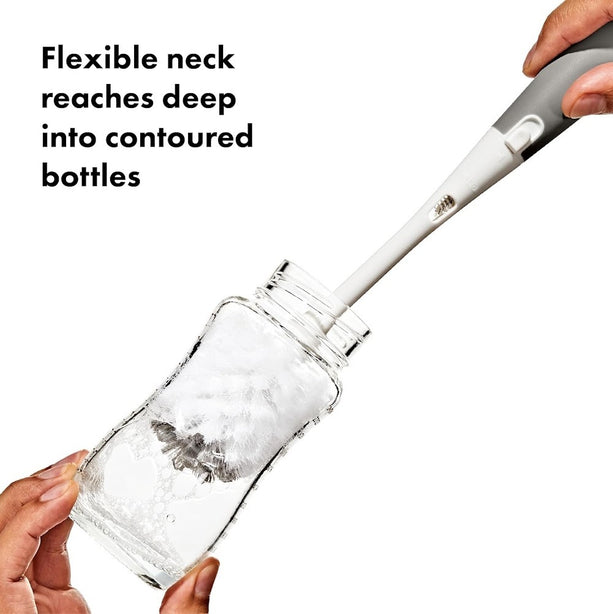 OXO Tot Baby Bottle Brush with Nipple Cleaner & Stand