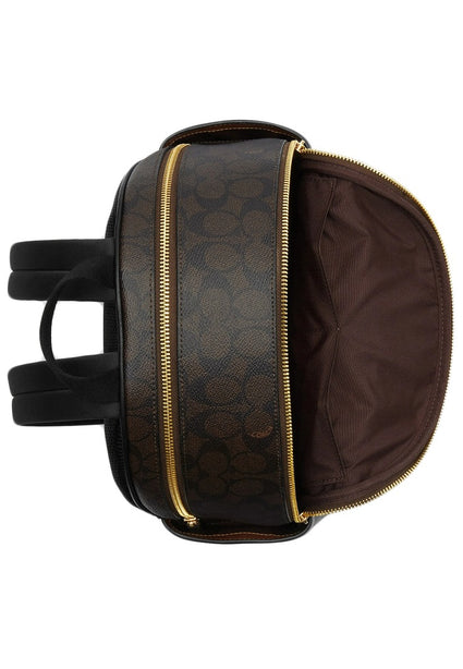 Coach Court Backpack In Signature Canvas - Walnut/Black