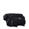 Re-Nylon and leather shoulder bag - Black