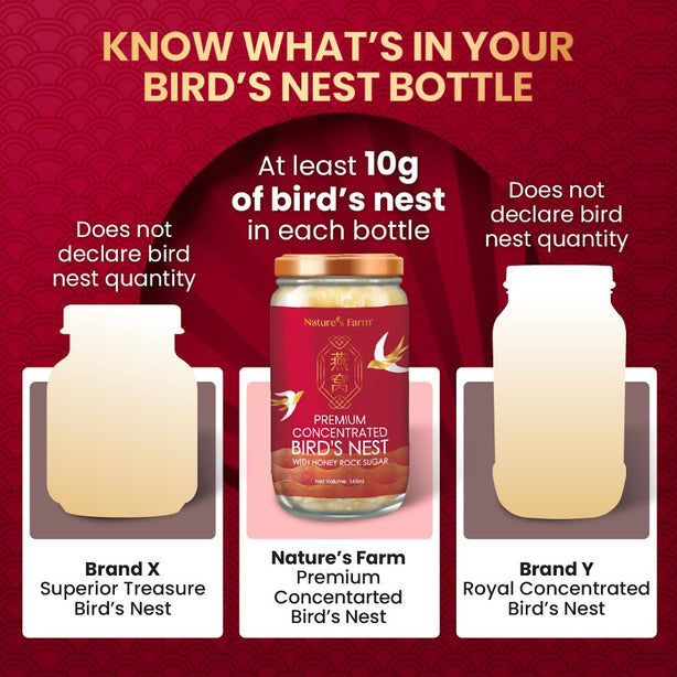 Nature's Farm® Premium Concentrated Bird's Nest with Honey Rock Sugar 165ml x 4s