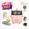 La Gourmet 0.6L Rice Cooker with Non-stick Steamer (Pink) Free: La Gourmet Pac2Go Sassy Collection Detachable Fork & Spoon - Turquois