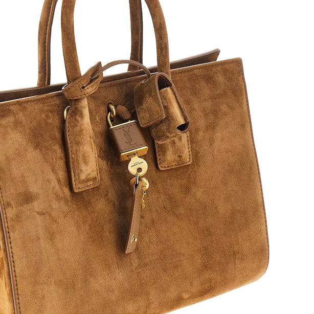 SAINT LAURENT Small Sac de Jour suede leather bag