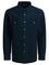 Rrl By Ralph Lauren Indigo suede western shirt - Blue