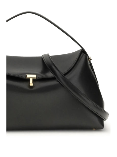 Toteme T-Lock Shoulder Bag - Black