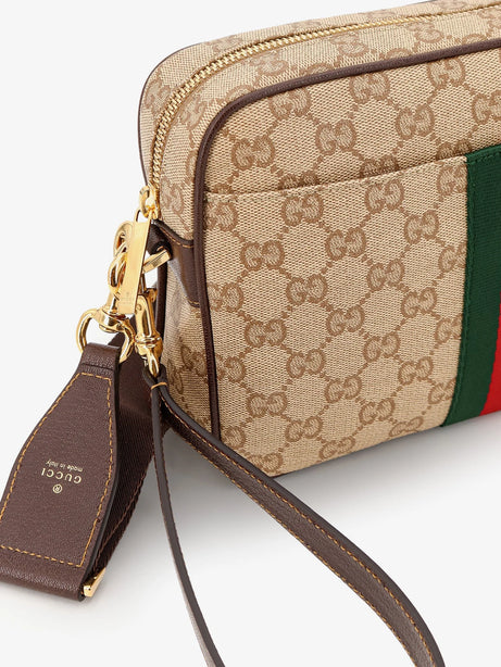 Gucci Small crossbody bag with Web detail - Sandbrown