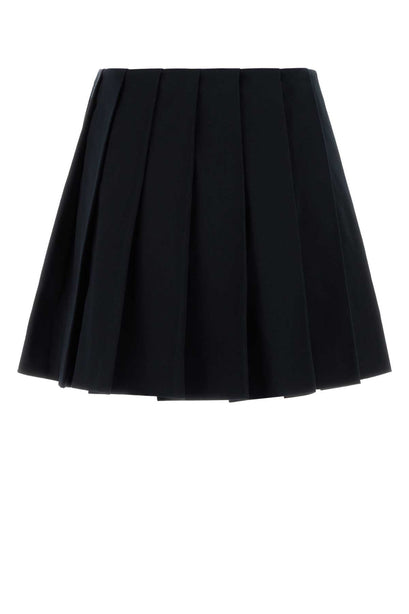 Midnight Blue Drill Mini Skirt