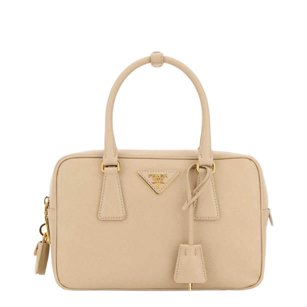 Saffiano Small Leather Handbags - Sand