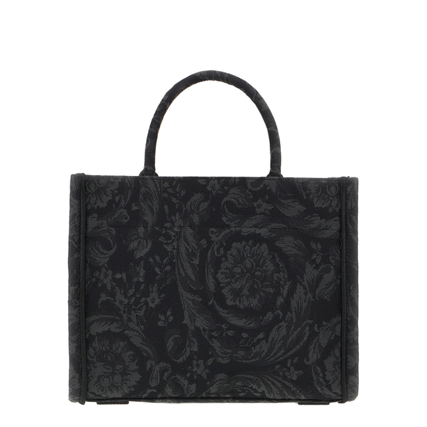 Barocco Athena Small Calfskin Shopper Bag - Black