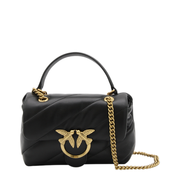 Mini Calf Leather Crossbody - Black