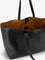 Saint Laurent Leather shopping bag with front logo - Nerorusticcamel