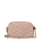Small Camera Bag in Pink Beige Leather