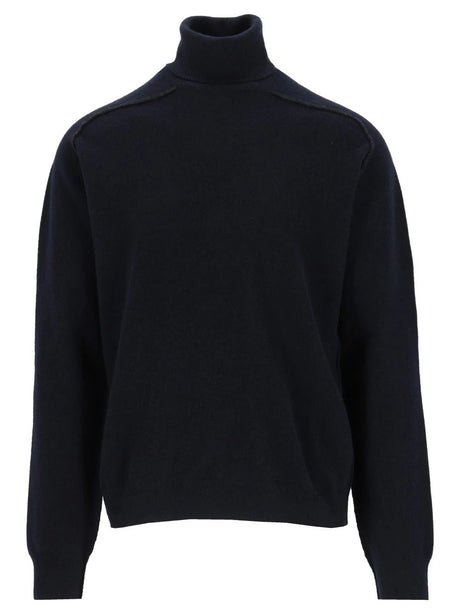 Maison Margiela High Neck Sweater - Blue