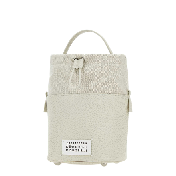 5AC Small Calf Leather Bucket Bag - Light Grey