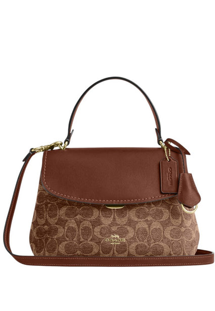Coach Emory Top Handle Bag In Signature Chenille - Light Khaki