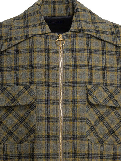 Kapital Plaid overshirt jacket - Yellow