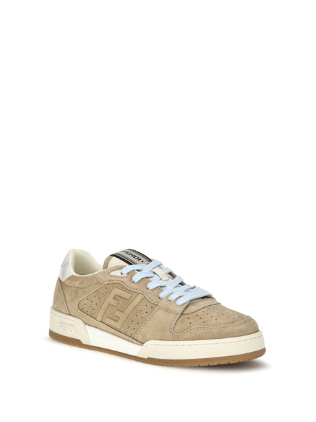 Fendi Match suede Sneakers - Lightecru+Whi Mar.Sc
